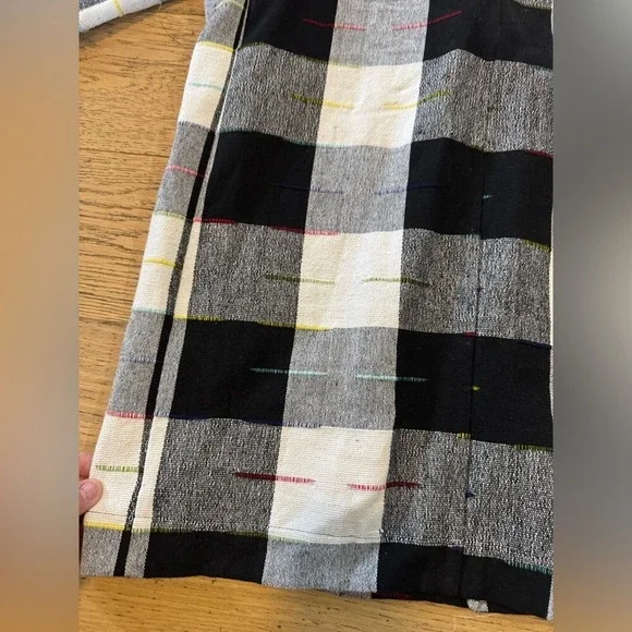 THE ODELLS Black White Buffalo Check Rainbow Embroidered Cotton Blazer M (1232) - Picture 8 of 12